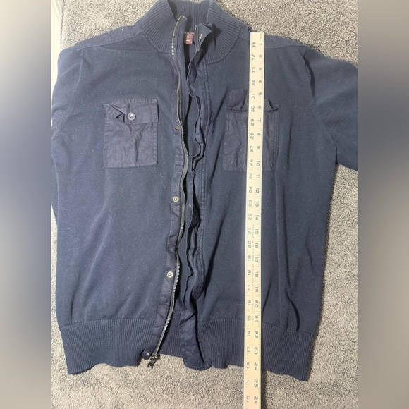 Refectory Men's Navy Sweater with Front Pockets - Picture 4 of 4